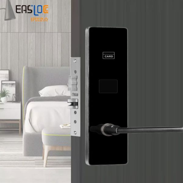 Hotel 3KG Hotel Intelligent Door Lock 75mm Item Gun Black