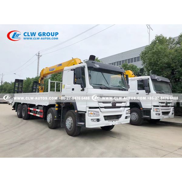 Grúa telescópica Howo 8X4 371hp 16t de la grúa montada sobre camión de la altura de elevación de los 24.4m