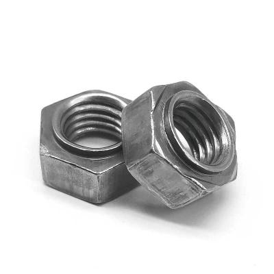 2B Stainless Steel Hex Nut Corrosion Resistant Hex Weld Nut 1/4 Inch