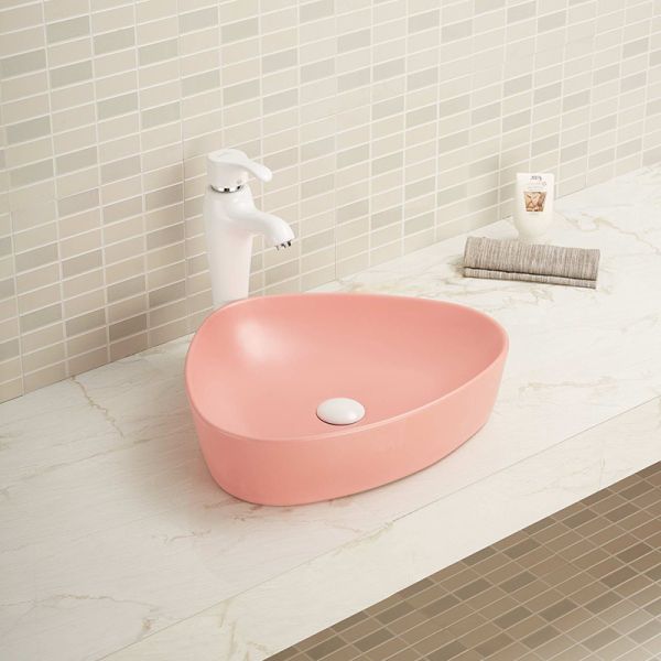 Таз зеленого цвета раковины Bathroom абсорбции отлива встречный верхний незаконный