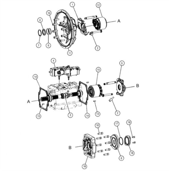 CAT E320GC Hydraulic Pump Seal Kit 531-9885 V90N130 Standard Size