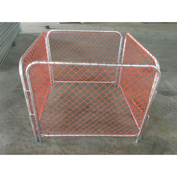 Rubbish Cage 50mm*50mm orange chain link infilled mesh construction barriers
