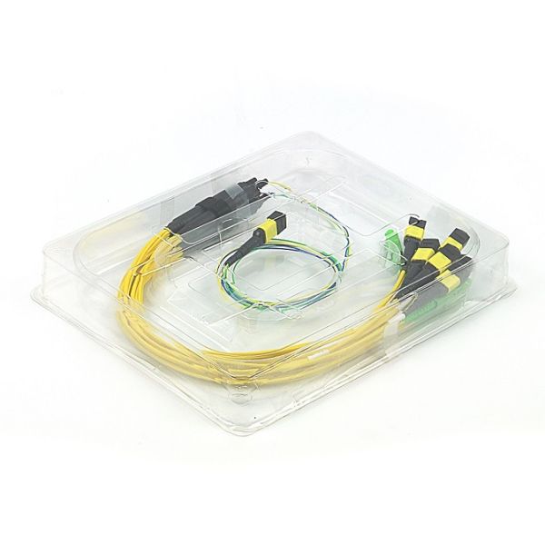 SM G657A 4 вырезает сердцевина из MPO MTP к кабелю разветвителя Splitter 1x8 для привязывать центра данных