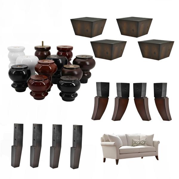Modern Minimalist High-Quality Solid Wood Sofa Legs Furniture TV Cabinet Support Legs Heightening Wooden Leg Accessories
