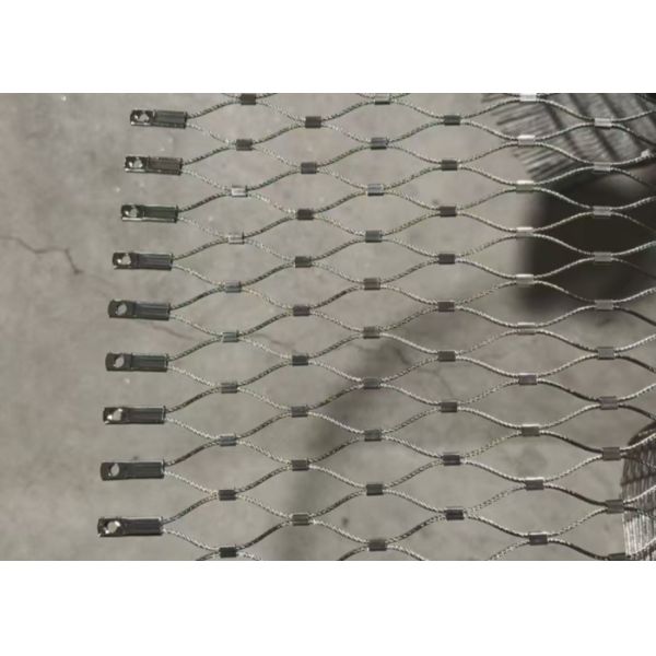 304 Flexible Stainless Steel Rope Mesh For Industrial Fencing Security Wall