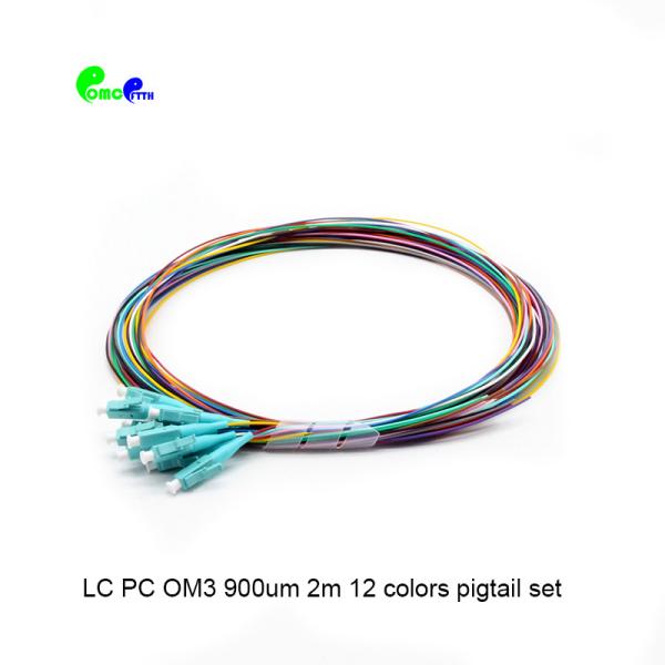 LC Fiber Optic Cable Pigtail With 0.9mm 12 Colors Mini Breakout Cable