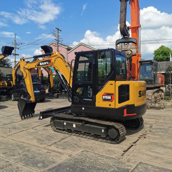 SANY SY55U Excavator 5 Ton Mini Excavator with Original Hydraulic Cylinder and 36KW
