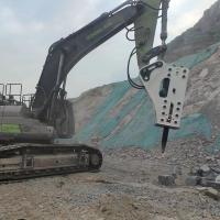 Liga de 50 a 60 toneladas Excavadora martelo Quebra-rocha hidráulica para rolamentos de componentes centrais