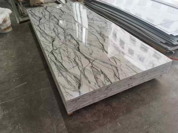 Interior Wall Decoration Fire Retardant UV Marble Board 2mm - 4mm Standard 4*8ft