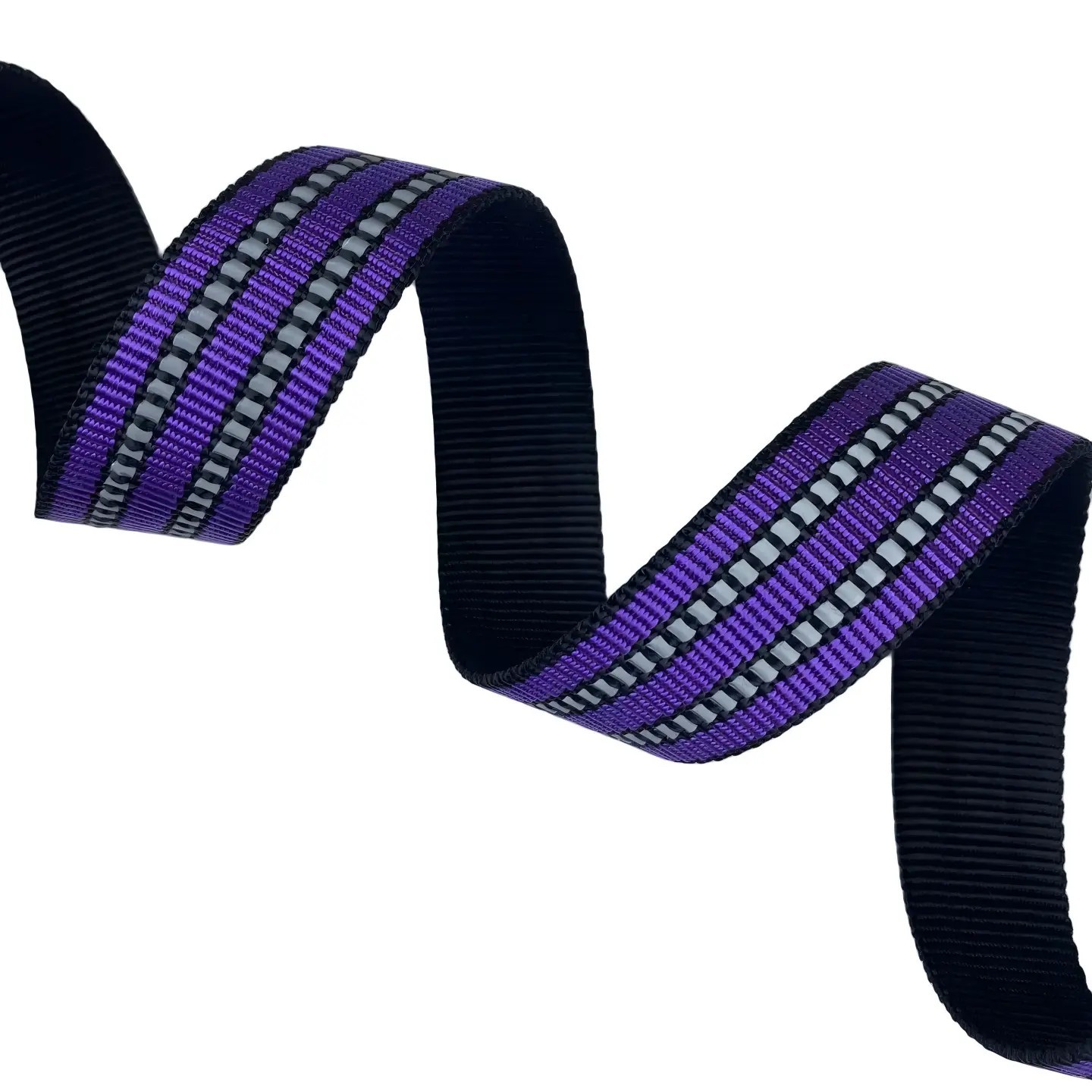 Colorful reflective webbing Imitation nylon Luminous effect Abrasion Resistance Pet collars Outdoor equipment