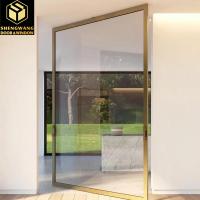 Puerta de entrada con doble acristalamiento PT con anchura de 1,2 m Puertas deslizantes de aluminio personalizadas Cerradura de llave