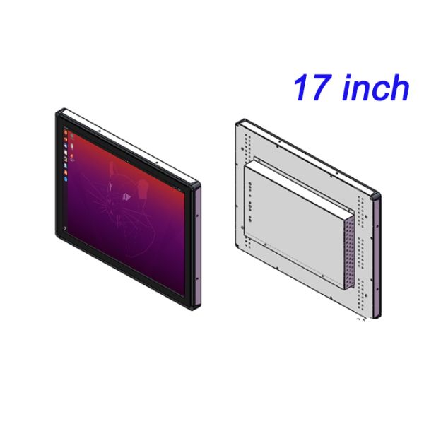 17 inch Embedded Industrial Panel Mount Monitors IPS Full View Widescreen LCD Display