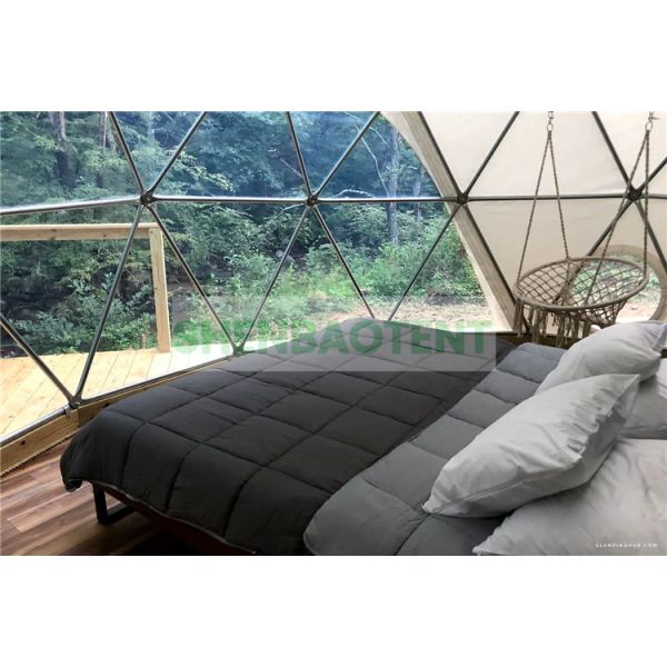 Anti UV Glamping Dome Tent Heat Proof PVC Cover Hotel Facility White Transparent Cover