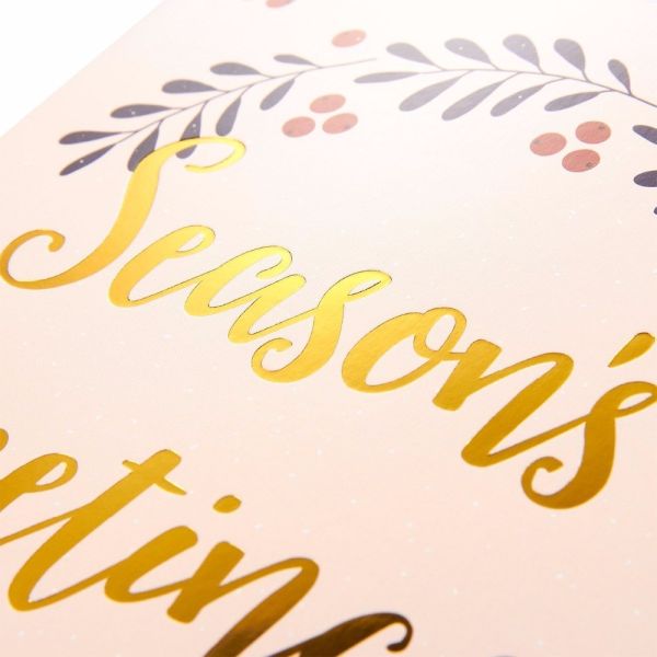 Merry Christmas Greeting Cards Bulk Box Set - Winter Holiday Xmas Greeting Cards with Season's Greetings