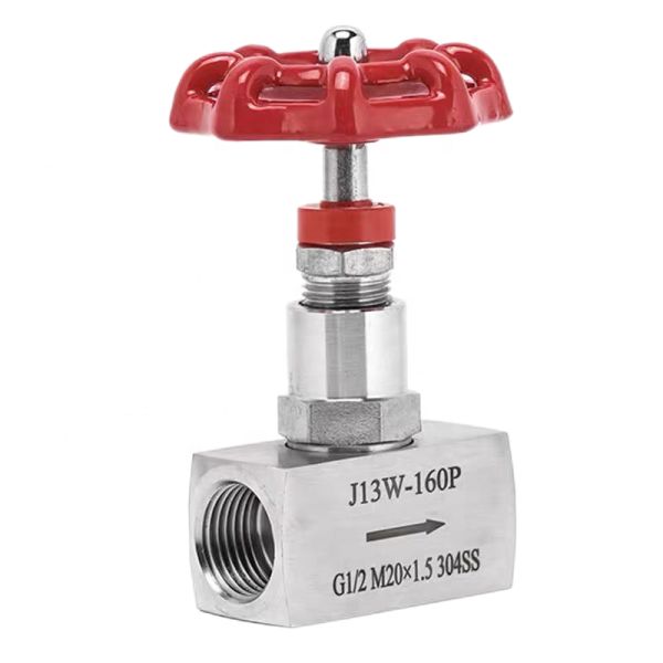 Silver 304 316 Stainless Steel J13W-160P Needle Valve Internal Thread Needle Valve