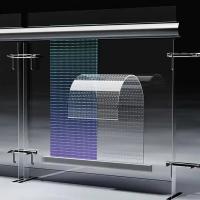 Pantalla LED de película flexible transparente P8 de pantalla LED exterior resistente al agua