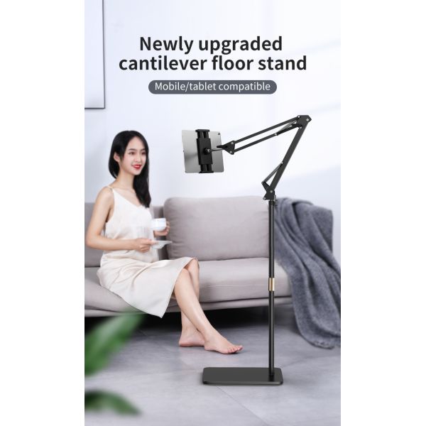 180cm Aluminum Phone Stand Holder 360 Degree Adjustable