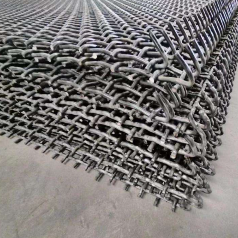 65Mn High Carbon Steel Crimped Wire Mesh with 15mm Opening Size and 2mm Wire Diameter for Industrial Screening
