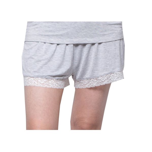 Short Loungewear Set Super Soft Womens Summer Nightwear Lace Decoration