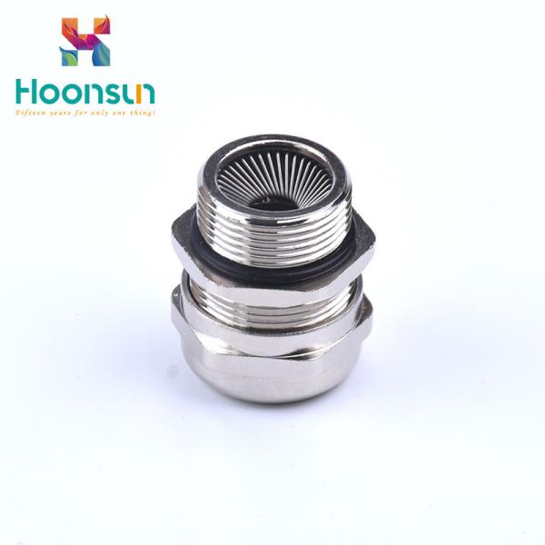 M18 EMC Type Metal Brass Electrical Cable Gland With Shielding Spring