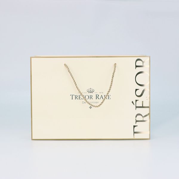 Offset Printing 10kg Rope Handle Kraft Paperboard Carrier Bags