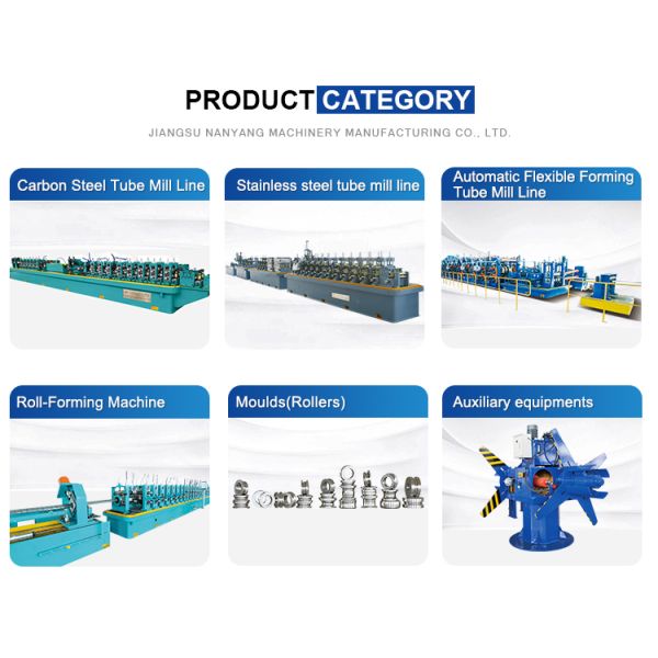 Cutting System Nanyang ERW Welded Iron Pipe Mill Production Line Carbon Steel Round Pipe to Square Pipe Making Machine