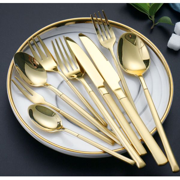 China Supplier Stainless Steel Tableware/Gold Cutlery Set/Flatware/Kitchen Household