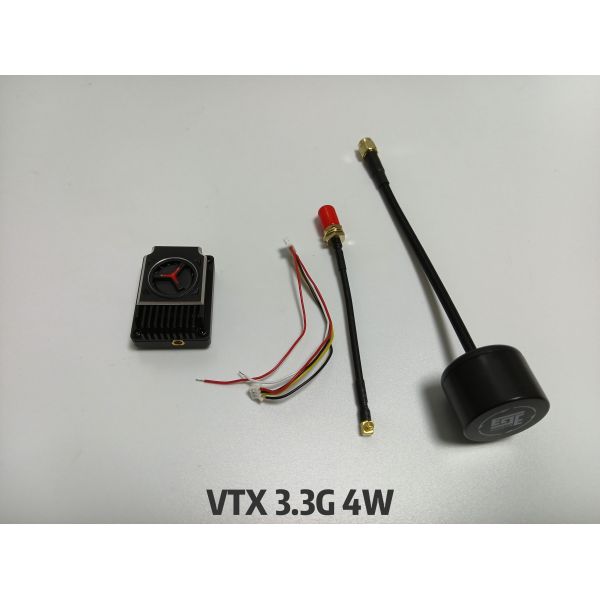 3.3GHz 4W Ultra-Long-Range 6.5 MHz Lightweight Aluminium Video Transmission Transmitter