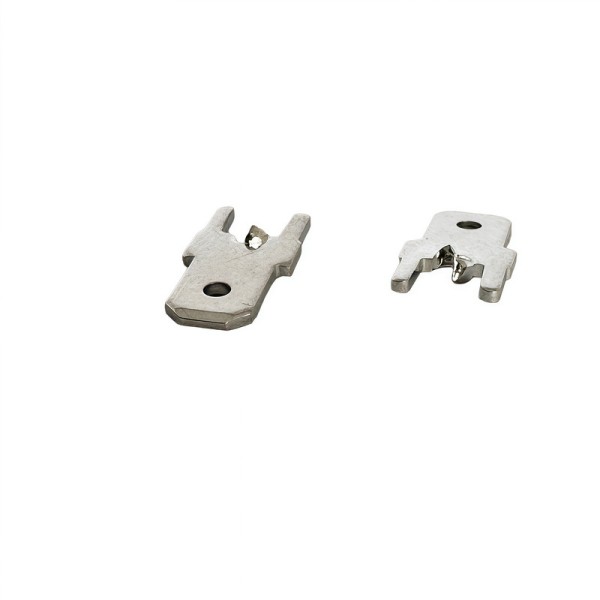 187 Anti-reverse Tab Terminal, 0.5mm & 0.8mm Thickness Brass Tin Plated Discrete Loose PCB Power Terminals for Small Home Appliances