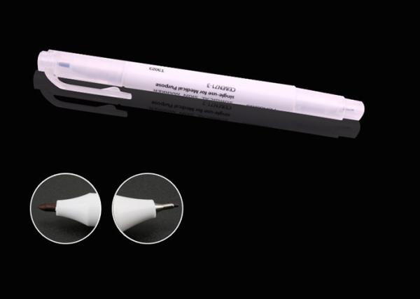 Double Use Permanent Tattoo Pen , Microblading Tattoo Pen With Measuring Soft Ruler