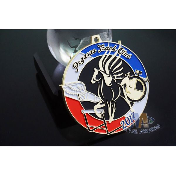 Pegasus Marathon 5K 10k Mini Custom Metal Racing Medals Bespoke Design
