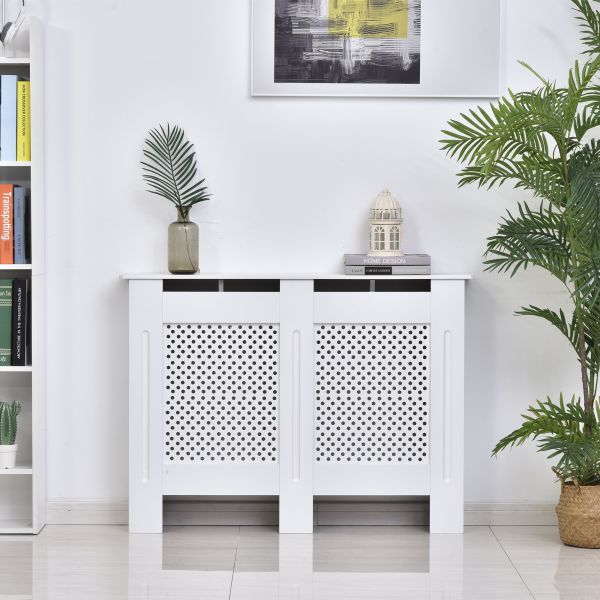 Black Walnut Color Wood Radiator Cover Slatted Design