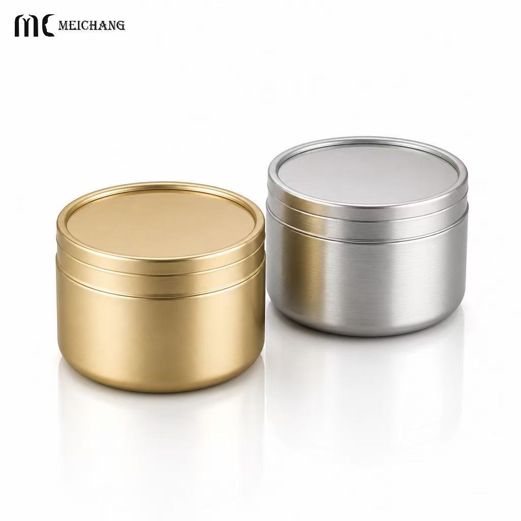 5-15g Refillable Aluminum Tin Jar with Screw-Top Lid for solid balm and skincare packaging(MC-807）