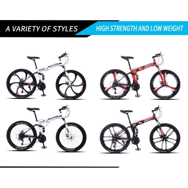 Steel Frame 26inch Folding Bike 21/24/27/30 Speed Disc Brake Foldable Cycle For Adult 29