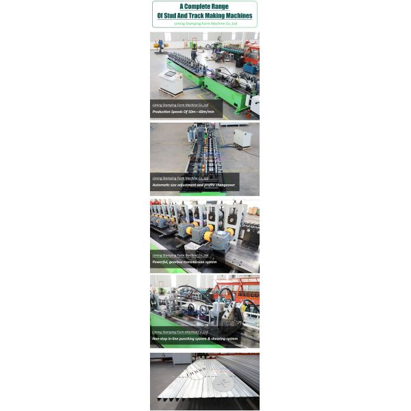 Production Speed 50m / Min High-Speed Cutting Forming Machine, House Decoration Keel Forming Machine