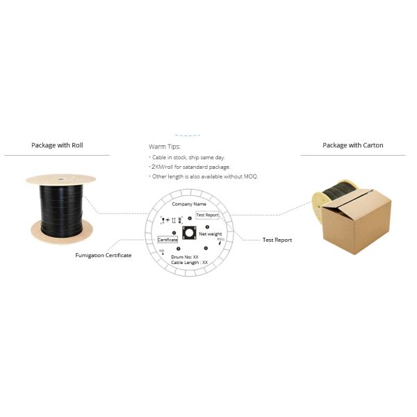 FTTHIndoor Drop Cable Butterfly Shaped 2F G652D G657A LSZH