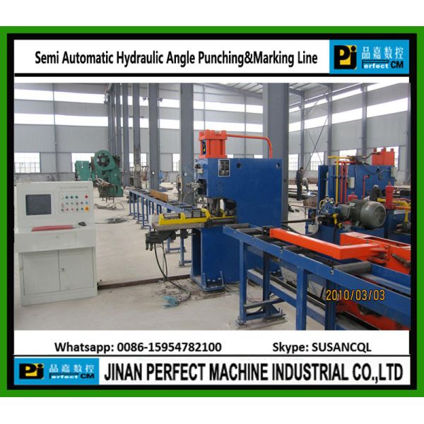 Semi Automatic Hydraulic/Mechanical Angle Punching&Marking Line (Model YC160)