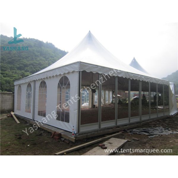 Aluminum Frame 8x8 Gazebo Canopy Tents , Outdoor High Peak Tents For Restaurant