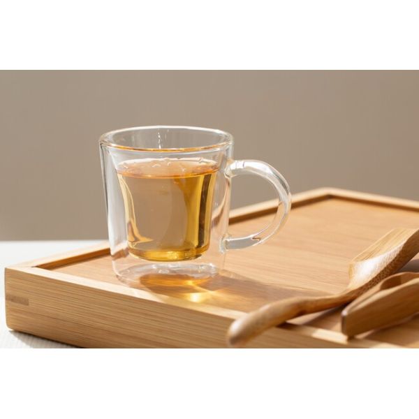 Hand Blown 70ml Double Wall Espresso Glass Cups Clear 2.5 Ounce With Handle