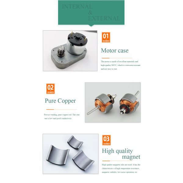 Micro 520 Gear Motor For Cat Litter Box, 12v 28rpm Flat Gear Motor