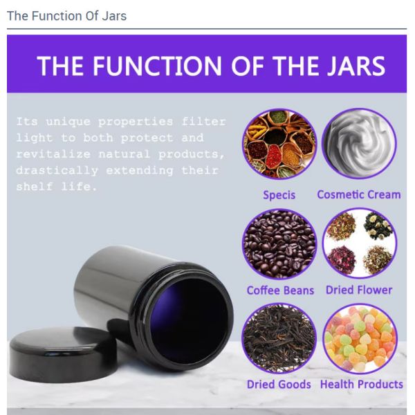 Запахоустойчивая фиолетовая стеклянная банка контейнер 500 мл герметичное запахоустойчивое хранилище банка широкий рот устойчивый к ультрафиолету стеклянный банка