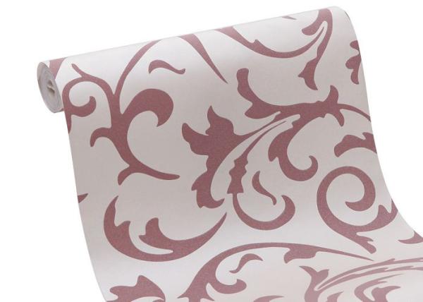 Washable Red Brown Leaf Rustic Floral Wallpaper for Wall Decoration
