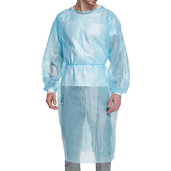 Disposable PP PPE Isolation Gown Hospital Doctor Nurse Protecting Clothing Gown Medical Surgical Isolation Gown