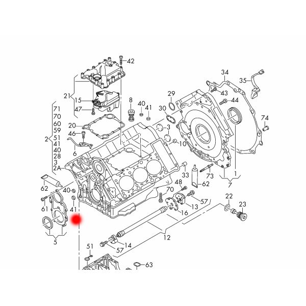 06E103153E 95810115010 Печать масла коленчатого вала Для AUDI A4 B7 (8EC) 3.2