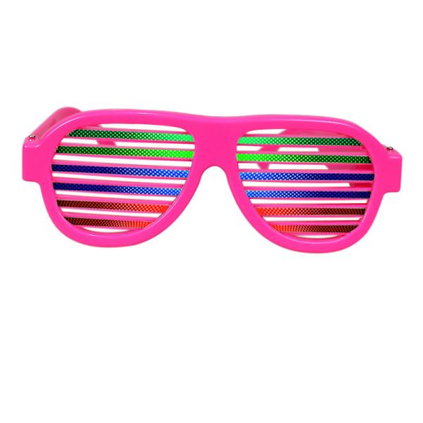 Pink Frame Sound Activated  LED Shutter Shades Glasses For Concerts, Party, Night Clubs, Music Festivals