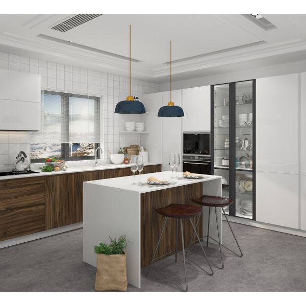 Modern Modular Built-In Wood Cupboard Complete Sets Whole House Manufacturer