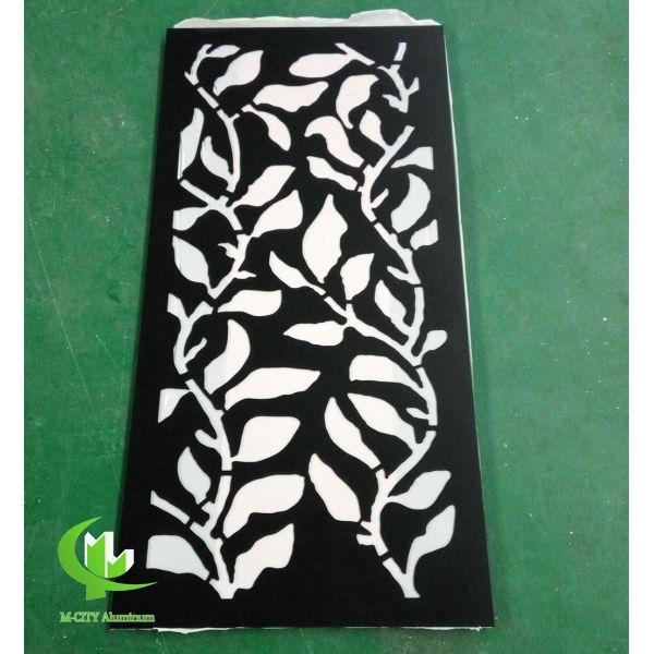 Plaque de panneau mural en aluminium coupé au laser pour la décoration de clôtures panneau perforé à écran