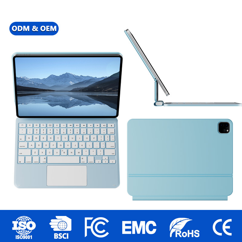 New High-End Wireless Magnetic Keyboard with RGB Backlit Scissor Switch 5.4Ghz with Touchpad for for iPad Pro 11 M4/M5