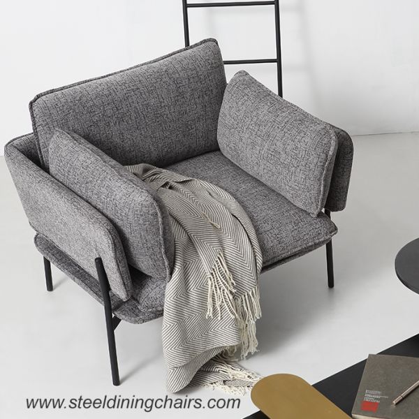 750mm 850mm Linen Fabric Upholstered Restaurant Chairs