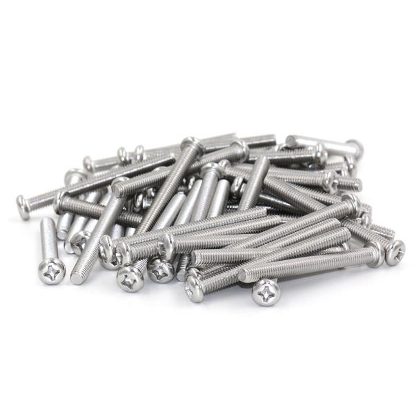 304 Stainless Steel Phillips Round Head Screws 500mm Corrosion Resistant